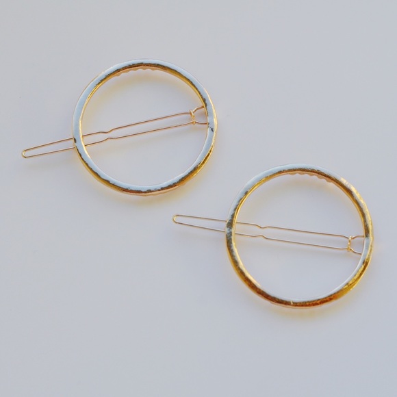Chic Round Gold Hair Pin (One Piece) - Picture 3 of 5